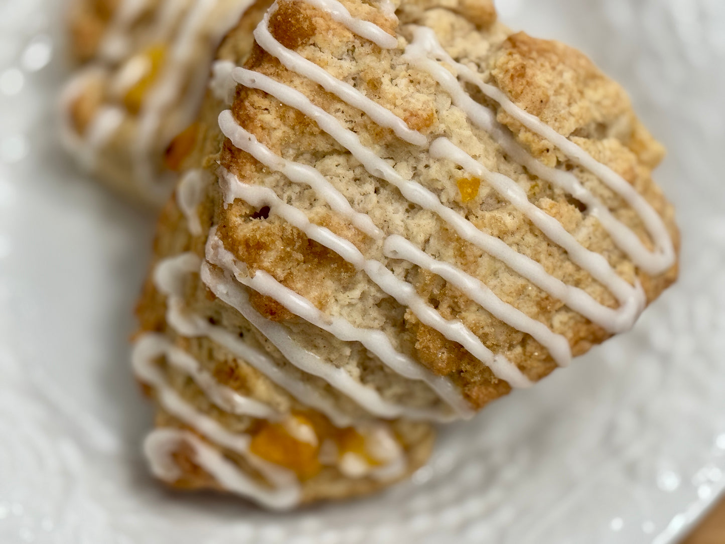 peach cobbler scone in birmingham alabama