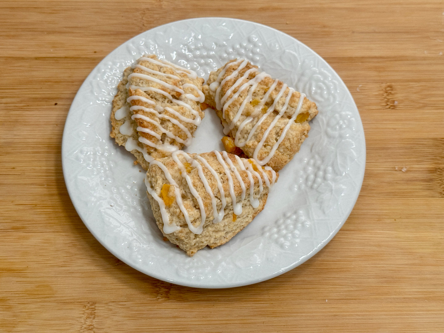 peach cobbler mini scones in birmingham alabama