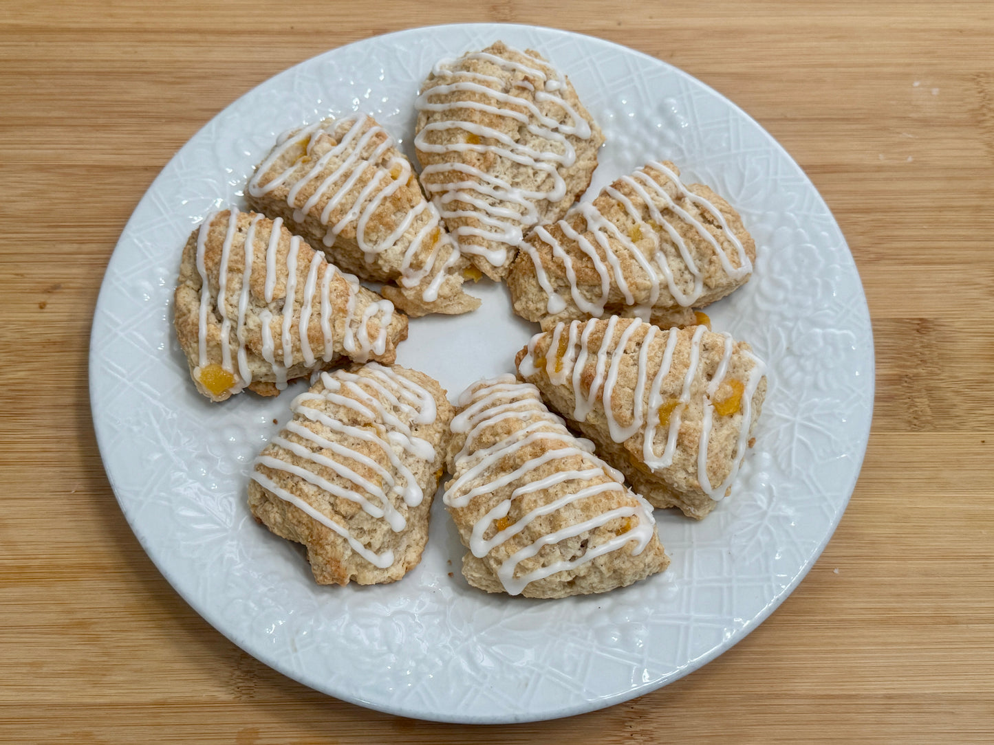 peach cobbler mini scones in birmingham alabama