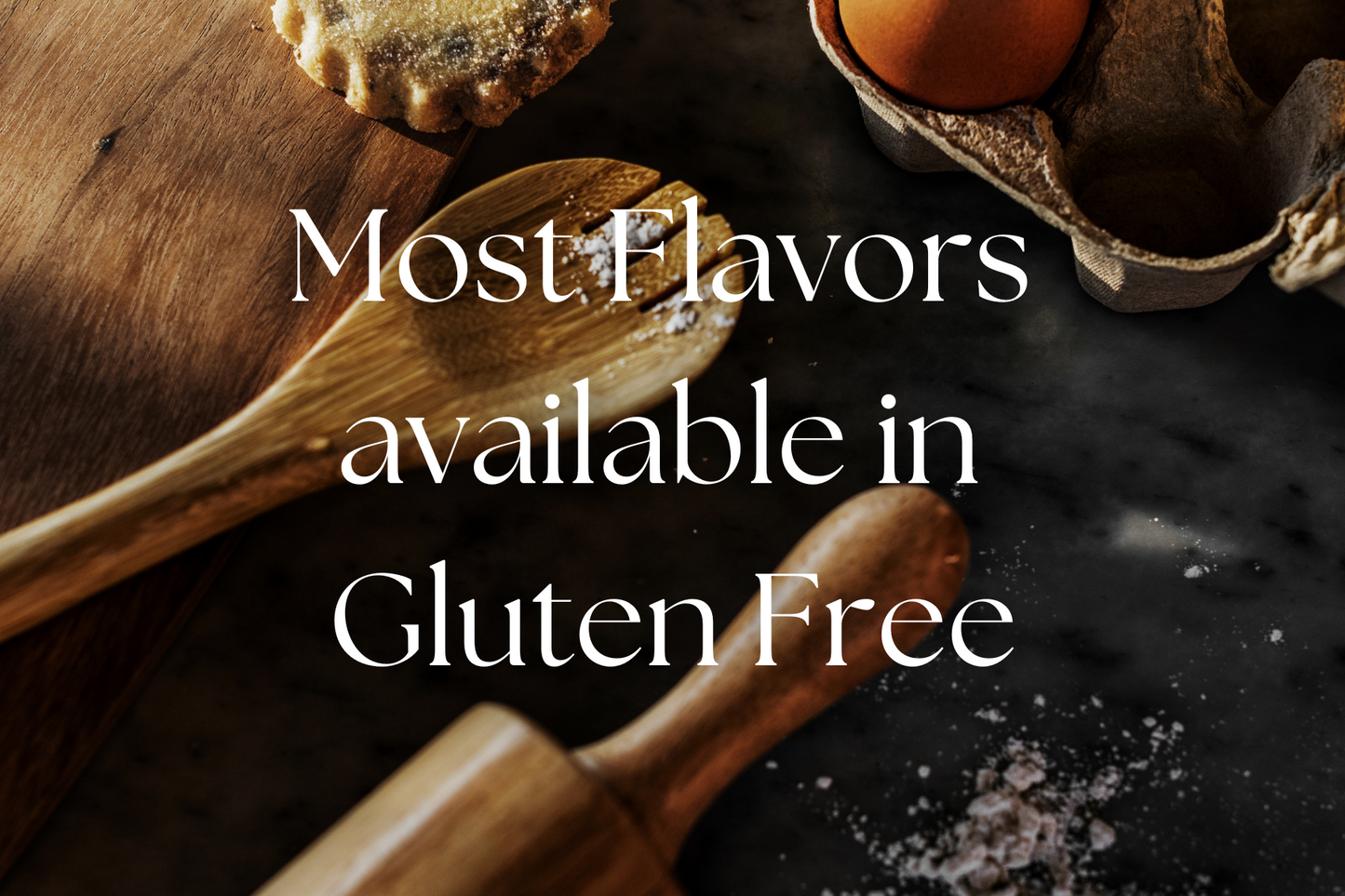 Gluten free options are available 