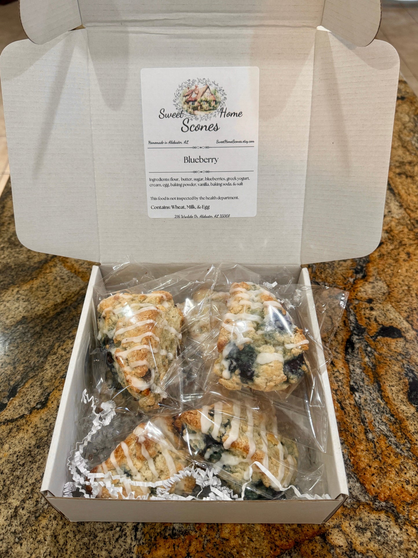 Scone gift box in alabaster Alabama 