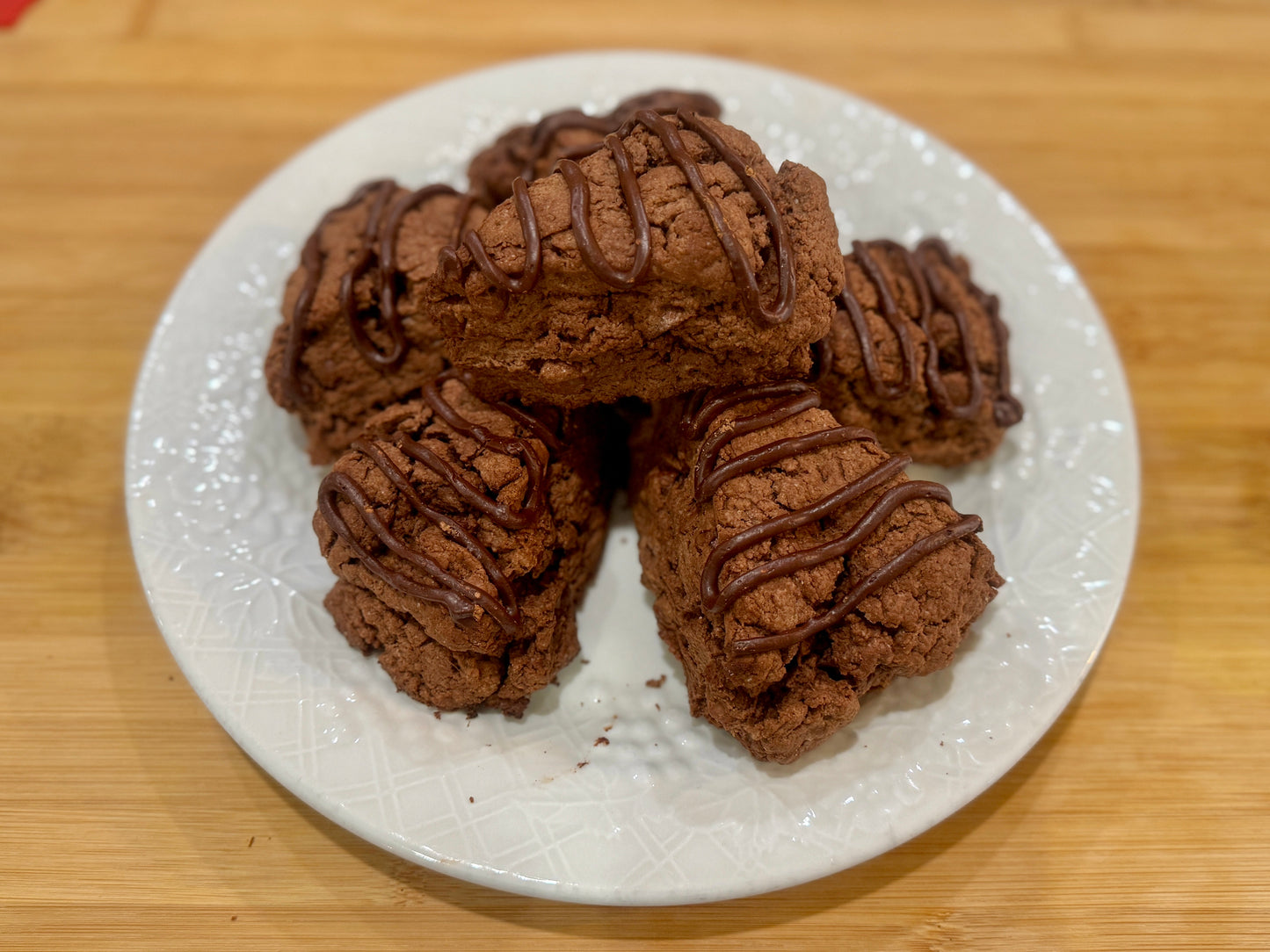 Bulk chocolate chunk scones in Alabama bakery