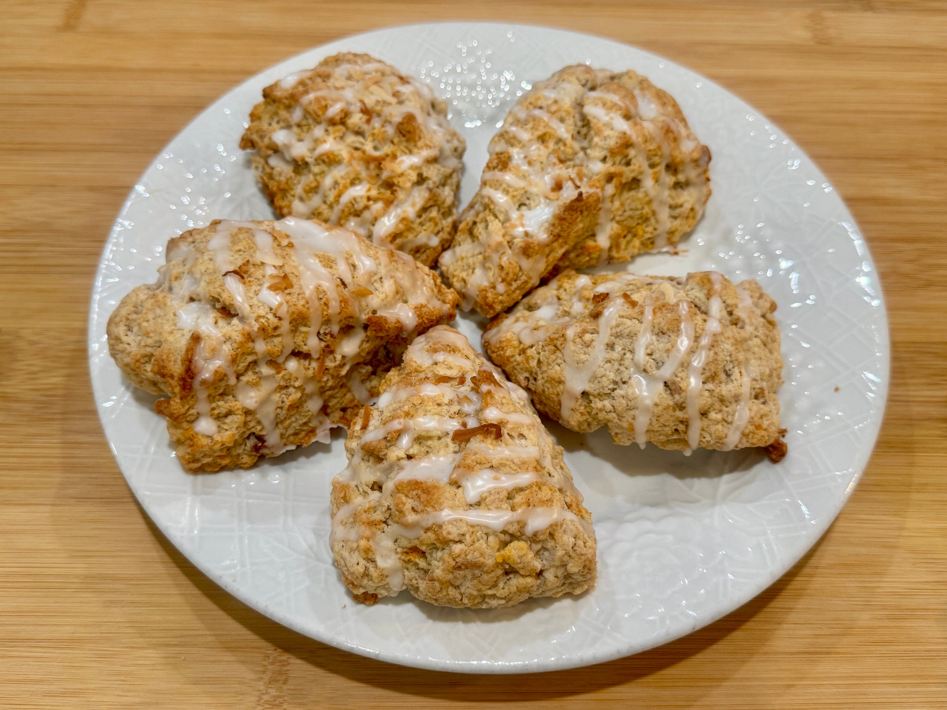 homemade carrot cake scones 