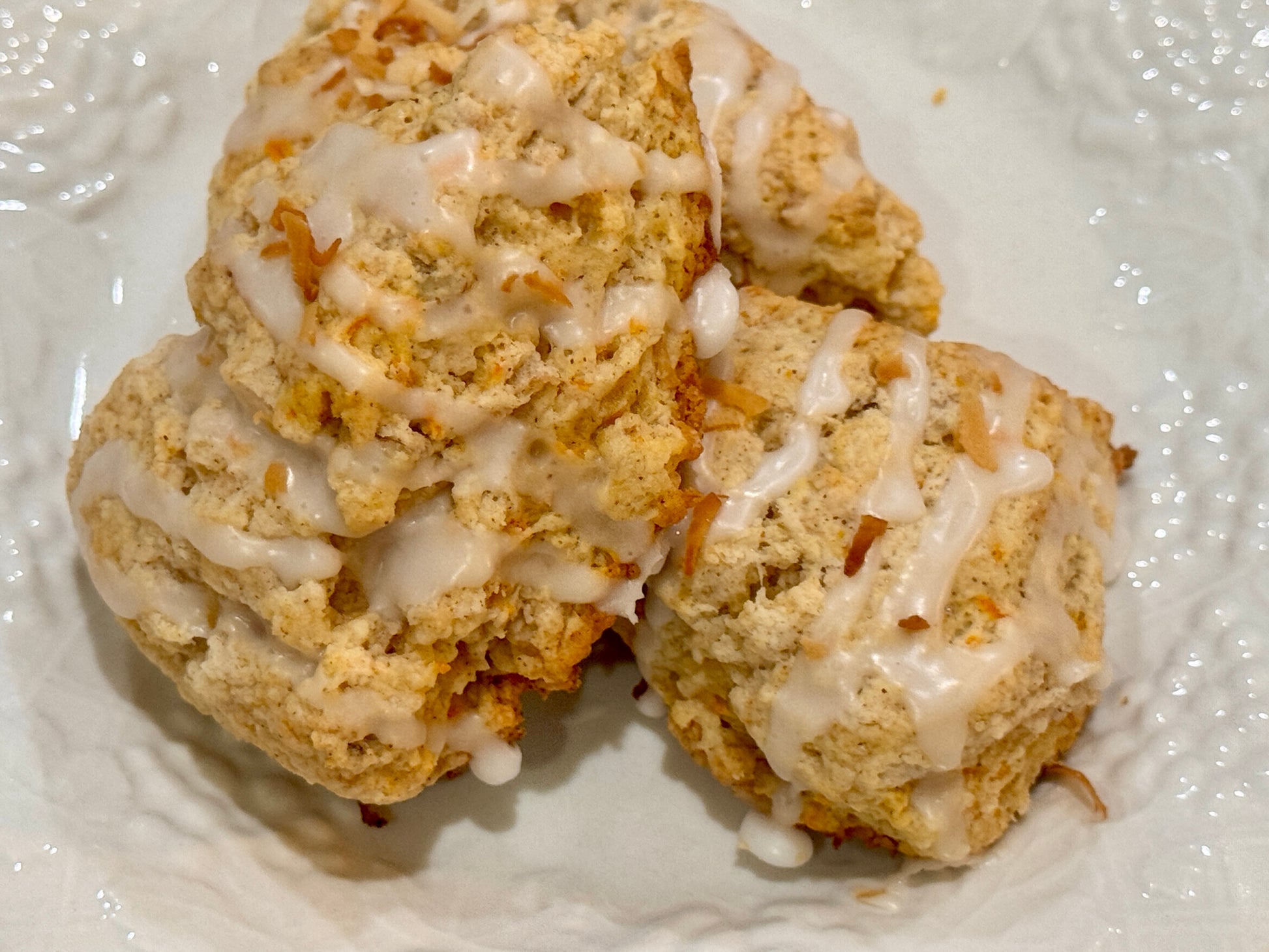 homemade carrot cake mini scones