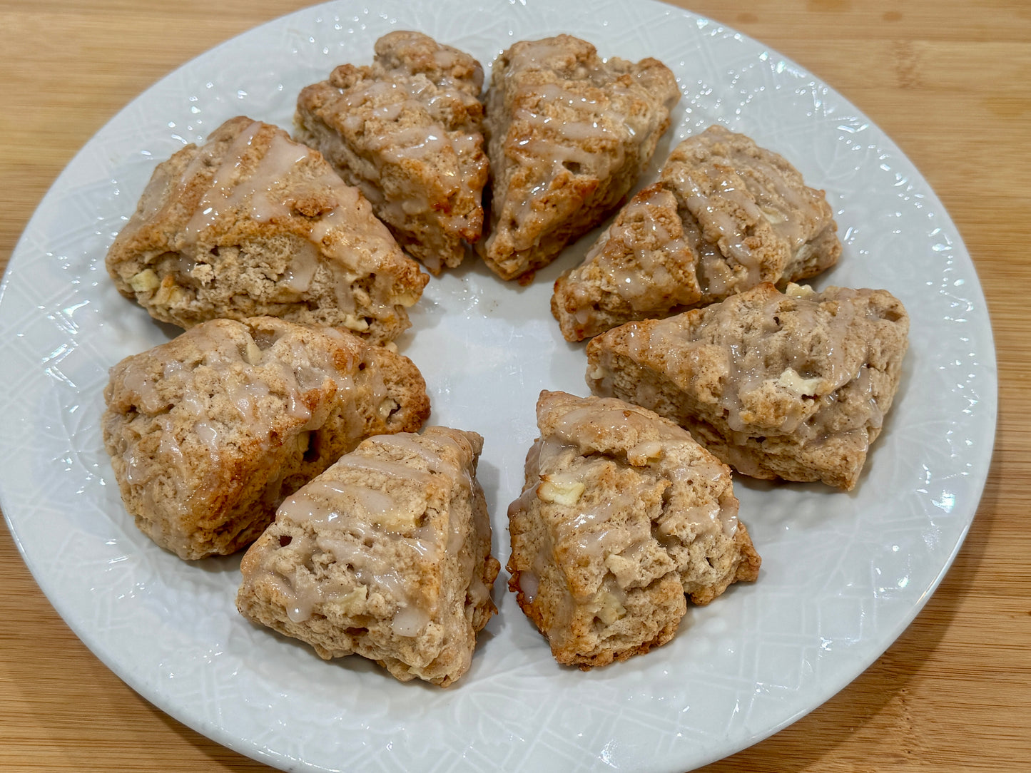 fresh apple cinnamon mini scones made in alabaster, alabama